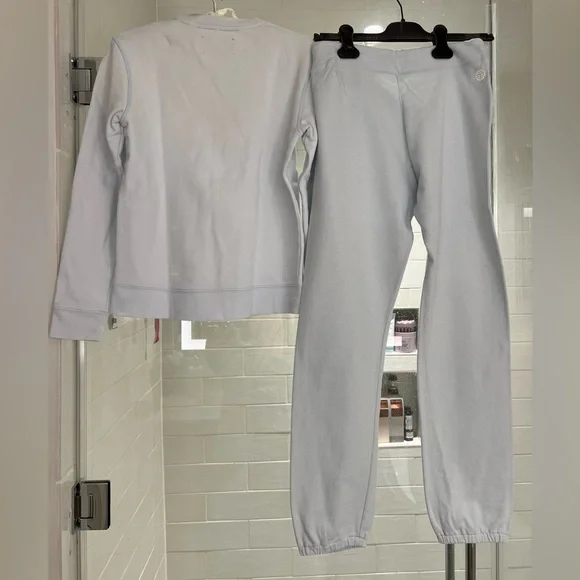 Tory Burch Light Blue Sweatpants and Top Set